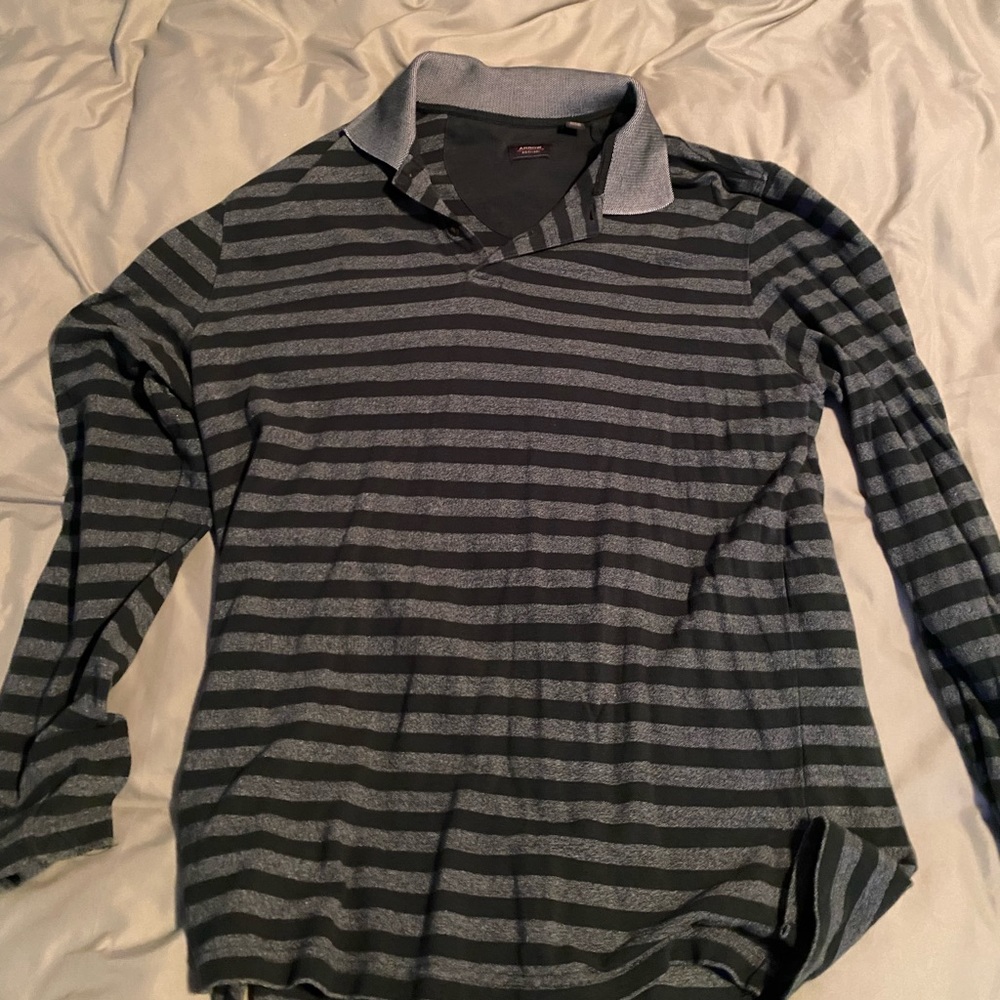 Vintage stripped green grey sweater arrow